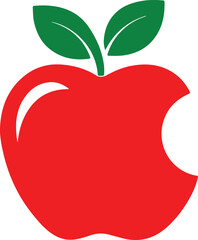 red apple vector illustration