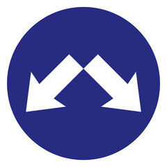 blue arrow sign right and left