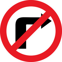 no turning right