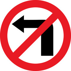 no turning left
