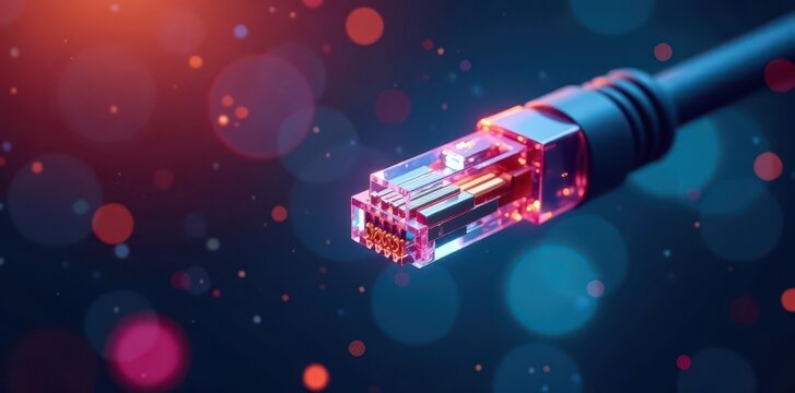 Twisted pair network cable coil, data transmission , tech, internet connection
