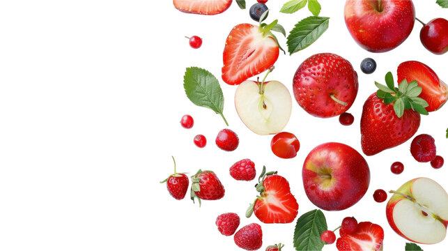 Assortment of Red Fruits and Berries - Powered by Adobe