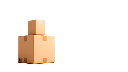 Minimalist cardboard boxes in an industrial setting