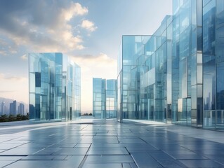 Fototapeta premium Corporate Facade: The Office Exterior