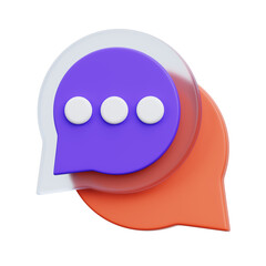Chat Bubble 3D Icon