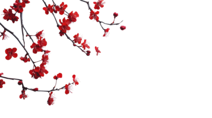 Stunning Red Blossom Branches