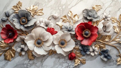 Floral 3D wall decor