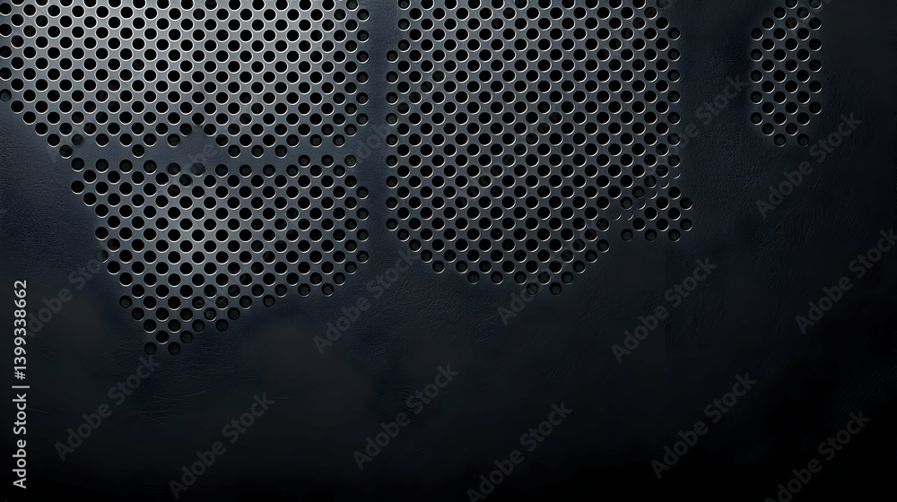 Poster dark metallic grid pattern background