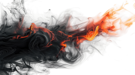 Abstract Fire and Smoke Art