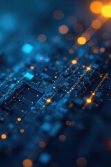 Abstract blue & yellow geometric pattern; tech background , bold, trendy