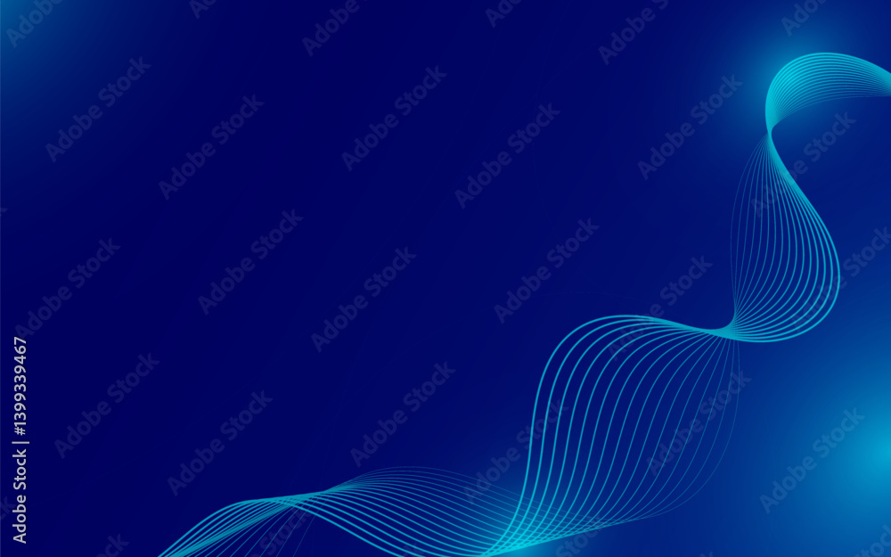 Poster abstract wave, line particle technology background.trendy.abstract background.blue gradations. vecto