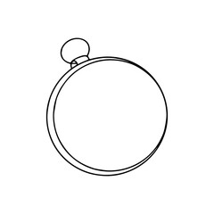 simple round locket outline
