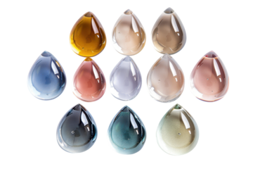 Multicolored Glass Teardrop Collection