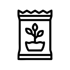 Seed Packet with Sprouting Symbol Icon Design