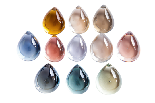Multicolored Glass Teardrop Collection