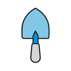 Trowel with Rounded Blade Tool Icon Design