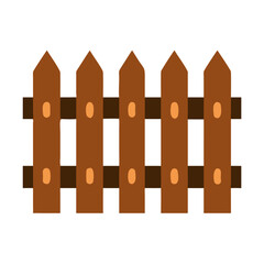 Wooden Fence with Pointed Tops Icon Design
