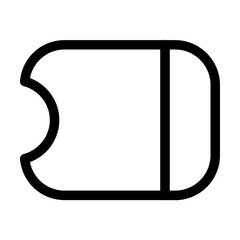 Ticket Icon outline style