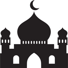 Mosque Silhouette Vector