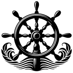 Pirate ship rudder silhouette © Breck