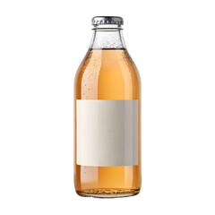 beer bottle and glass isolated