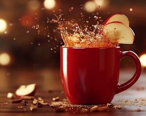 Apple Cider in Red Mug