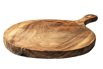 wooden plate isolated on white