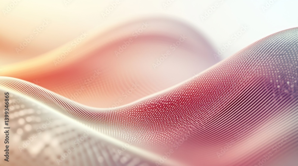 Poster a smooth, abstract wave pattern featuring gradient colors, creating a sense of movement and fluidity