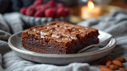Chocolate brownie dessert delicious treat