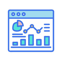 Dashboard Interface with Analytics Icons Icon Design