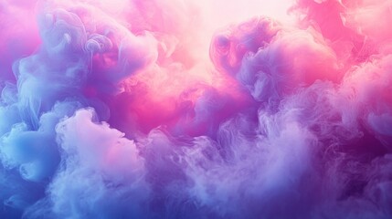 A vibrant blend of pink and blue clouds creates a dreamy, ethereal atmosphere, evoking feelings of serenity and wonder.