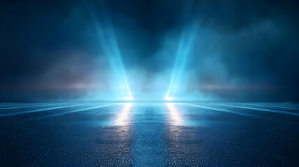 Blue Light Spotlight Stage Reflection