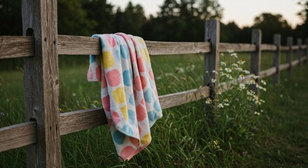Slowcore Lullaby A Child&rsquo;s Blanket Draped Over a Fence