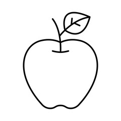 Fototapeta premium Apple Line Icon. Education, E-Learning, School, College, Study, Knowledge Icons Editable Stroke Vector Illustration