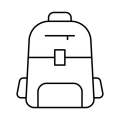 Backpack Line Icon. Education, E-Learning, School, College, Study, Knowledge Icons Editable Stroke Vector Illustration