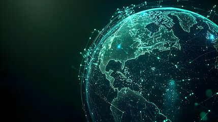 Abstract Digital Representation Of Earth