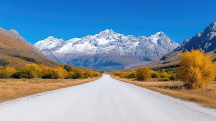 Fototapeta premium Scenic mountain road in autumn