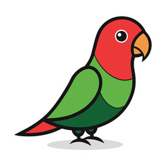 Colorful cartoon parrot illustration
