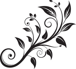 black and white floral ornament design background