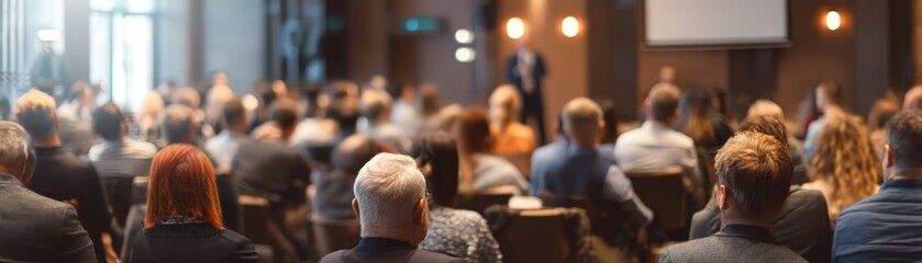 A company town hall meeting where leadership engages employees