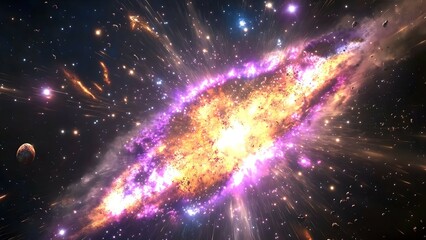Cosmic Explosion, Hyperspace Travel, or Warp Speed in Space