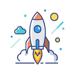 rocket ship icon, rocket ship vector illustration-simple illustration of rocket ship, perfect for rocket ship logos and icons