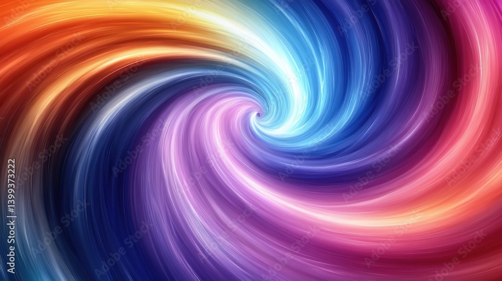 Poster a vibrant swirl of colors blending seamlessly, creating a dynamic and mesmerizing visual effect.