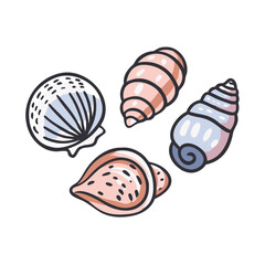 seashells icon, seashells vector illustration-simple illustration of seashells, perfect for seashells logos and icons