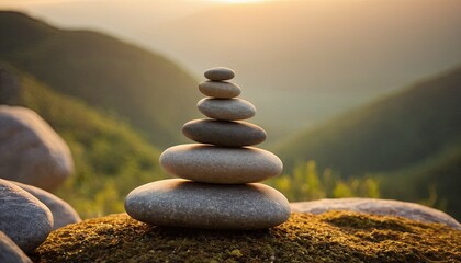Close-up of stack of stones by the sea
1