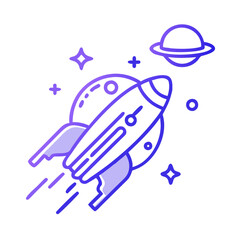 spaceship icon, spaceship vector illustration-simple illustration of spaceship, perfect for spaceship logos and icons