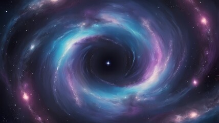 Galaxy Portal – A cosmic pattern featuring swirling galaxies, nebulae, and portals to different dimensions