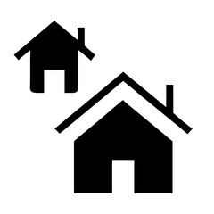 House icon set. Home vector illustration sign. Hotel symbol. Simple house symbol. Smart home icon collection. Main page pictogram in filled, thin line, outline editable Stroke. house icon, housing.