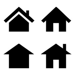 House icon set. Home vector illustration sign. Hotel symbol. Simple house symbol. Smart home icon collection. Main page pictogram in filled, thin line, outline editable Stroke. house icon, housing.
