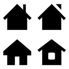 House icon set. Home vector illustration sign. Hotel symbol. Simple house symbol. Smart home icon collection. Main page pictogram in filled, thin line, outline editable Stroke. house icon, housing.